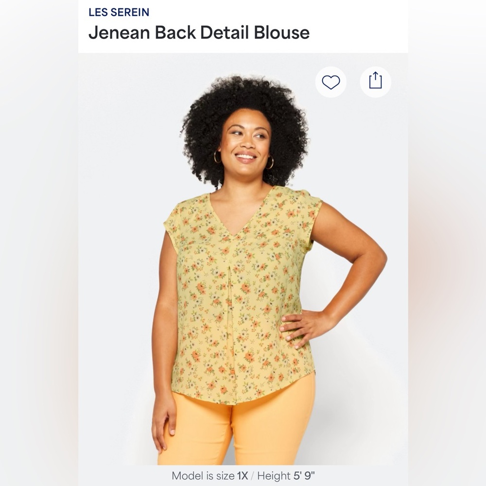 Stitch Fix yellow blouse, brand new w/ tags